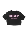 Dsquared2 Toddler Girl T-shirt Black Size 6 Cotton In Black
