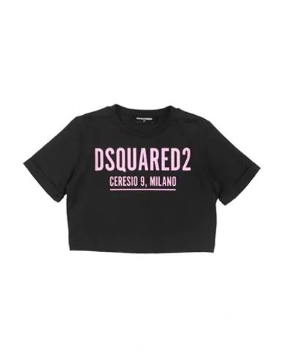 Dsquared2 Babies'  Toddler Girl T-shirt Black Size 6 Cotton
