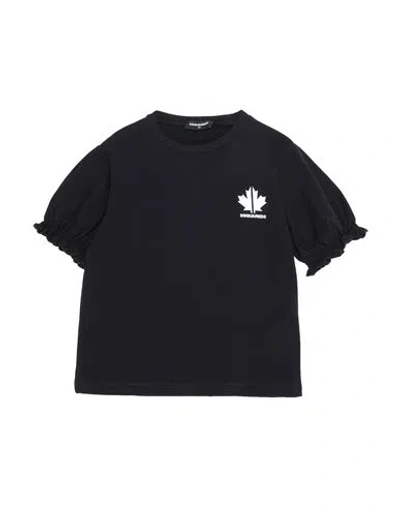 Dsquared2 Babies'  Toddler Girl T-shirt Black Size 6 Cotton, Elastane