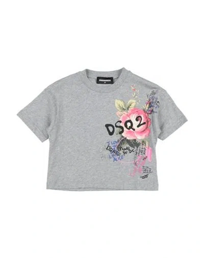Dsquared2 Babies'  Toddler Girl T-shirt Grey Size 6 Cotton In Gray