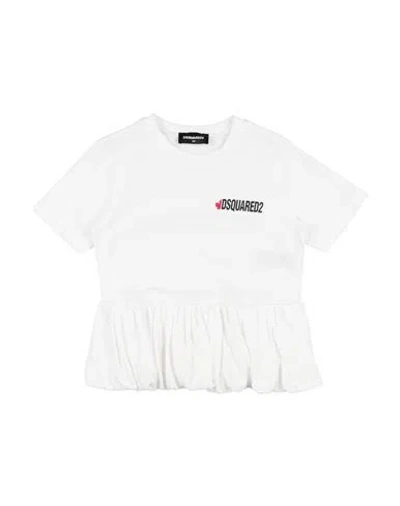 Dsquared2 Babies'  Toddler Girl T-shirt White Size 6 Cotton