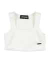 Dsquared2 Toddler Girl Top White Size 6 Rayon, Polyester, Polyamide, Elastane In White