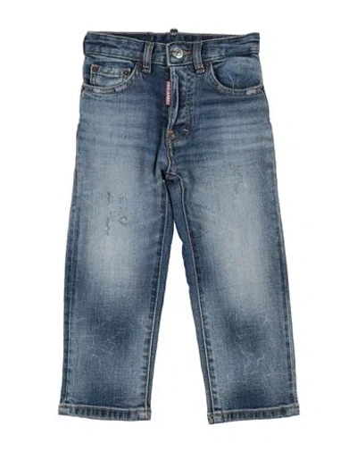 Dsquared2 Babies'  Toddler Jeans Blue Size 4 Cotton, Elastane, Cow Leather