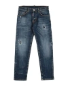 Dsquared2 Toddler Boy Jeans Blue Size 6 Cotton, Elastomultiester, Elastane, Cow Leather In Blue