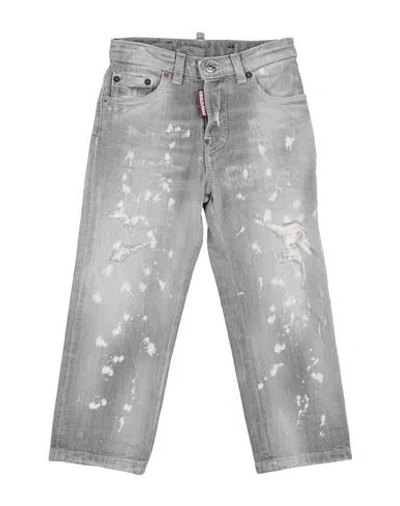Dsquared2 Babies'  Toddler Jeans Grey Size 6 Cotton, Elastane In Gray
