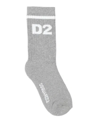 Dsquared2 Babies'  Toddler Socks & Hosiery Grey Size 4 Cotton, Polyamide, Elastane