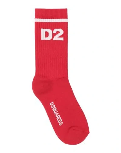 Dsquared2 Babies'  Toddler Socks & Hosiery Red Size 4 Cotton, Polyamide, Elastane