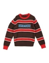 Dsquared2 Toddler Sweater Dark Brown Size 4 Acrylic, Wool In Brown