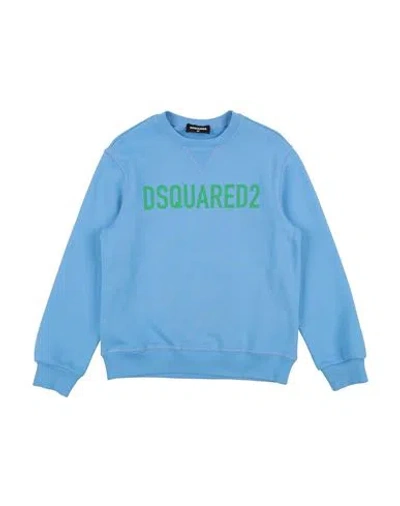 Dsquared2 Toddler Sweatshirt Azure Size 4 Cotton, Elastane In Blue