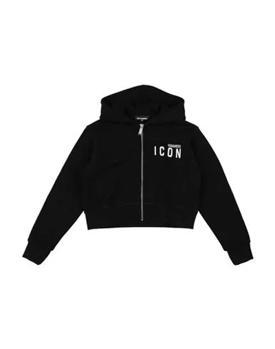 Dsquared2 Babies'  Toddler Sweatshirt Black Size 4 Cotton, Elastane