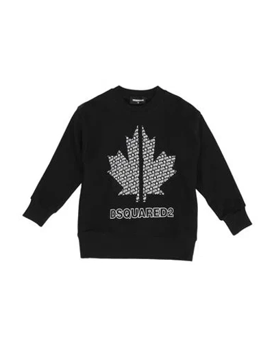 Dsquared2 Toddler Sweatshirt Black Size 6 Cotton, Elastane In Black