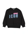 Dsquared2 Babies'  Icon Toddler Sweatshirt Black Size 6 Cotton, Elastane