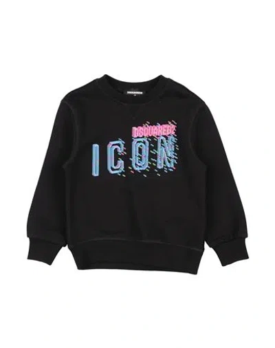 Dsquared2 Babies'  Icon Toddler Sweatshirt Black Size 6 Cotton, Elastane