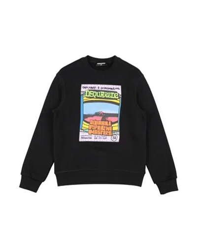 Dsquared2 Babies'  Toddler Sweatshirt Black Size 6 Cotton, Elastane