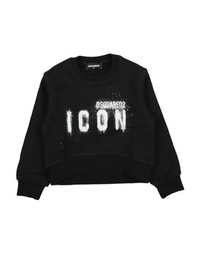 Dsquared2 Babies'  Toddler Sweatshirt Black Size 6 Cotton, Elastane