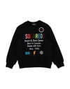Dsquared2 Toddler Sweatshirt Black Size 6 Cotton, Elastane, Pvc - Polyvinyl Chloride In Black