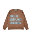 DSQUARED2 DSQUARED2 TODDLER SWEATSHIRT BROWN SIZE 6 COTTON, ELASTANE