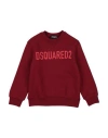 Dsquared2 Toddler Sweatshirt Burgundy Size 6 Cotton, Elastane In Red