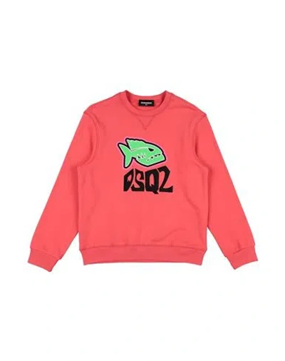 Dsquared2 Babies'  Toddler Sweatshirt Coral Size 6 Cotton In Red