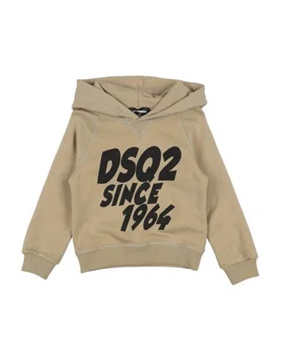 Dsquared2 Babies'  Toddler Sweatshirt Khaki Size 4 Cotton, Elastane In Beige