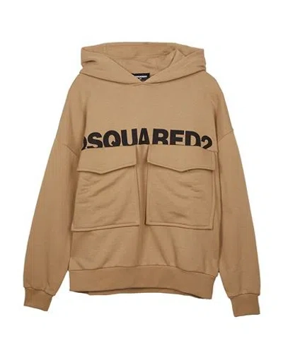 Dsquared2 Babies'  Toddler Sweatshirt Khaki Size 6 Cotton, Elastane In Beige