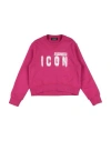 Dsquared2 Babies'  Toddler Sweatshirt Magenta Size 4 Cotton, Elastane