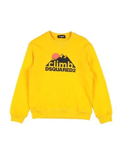 Dsquared2 Babies'  Toddler Sweatshirt Marigold Size 6 Cotton In Yellow