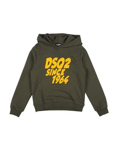 Dsquared2 Babies'  Toddler Sweatshirt Military Green Size 4 Cotton, Elastane