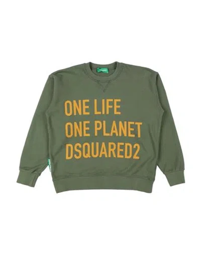 Dsquared2 Babies'  Toddler Sweatshirt Military Green Size 4 Cotton, Elastane