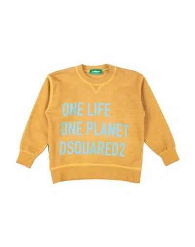 Dsquared2 Babies'  Toddler Sweatshirt Ocher Size 6 Cotton, Elastane In Yellow