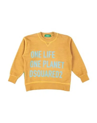 Dsquared2 Babies'  Toddler Sweatshirt Marigold Size 6 Cotton, Elastane In Yellow