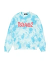 Dsquared2 Babies' Sweatshirt Mit Batikmuster In Cyan Blue