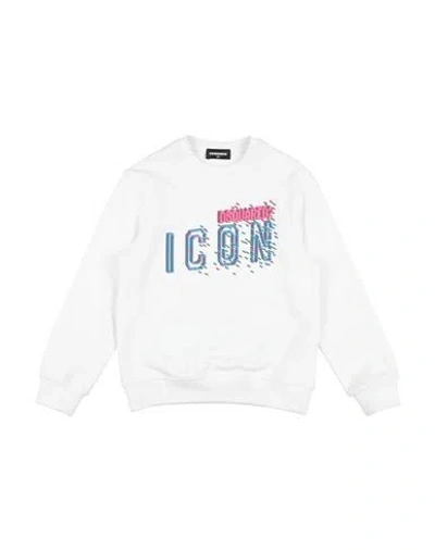 Dsquared2 Babies'  Icon Toddler Sweatshirt White Size 6 Cotton, Elastane