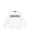 Dsquared2 Toddler Sweatshirt White Size 6 Cotton, Elastane In White