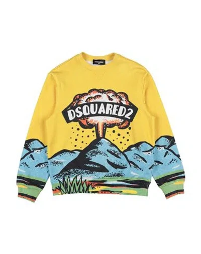 Dsquared2 Babies'  Toddler Sweatshirt Yellow Size 4 Cotton, Elastane
