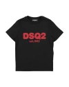 Dsquared2 Toddler T-shirt Black Size 6 Cotton In Black