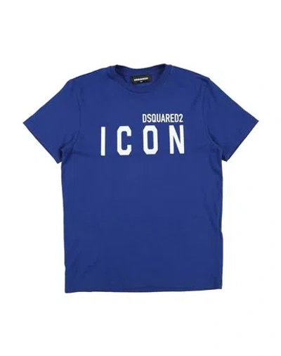 Dsquared2 Toddler T-shirt Bright Blue Size 6 Cotton In Blue