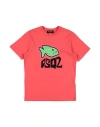 Dsquared2 Babies'  Toddler T-shirt Coral Size 6 Cotton In Red