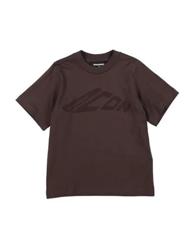 Dsquared2 Babies'  Toddler T-shirt Dark Brown Size 6 Cotton