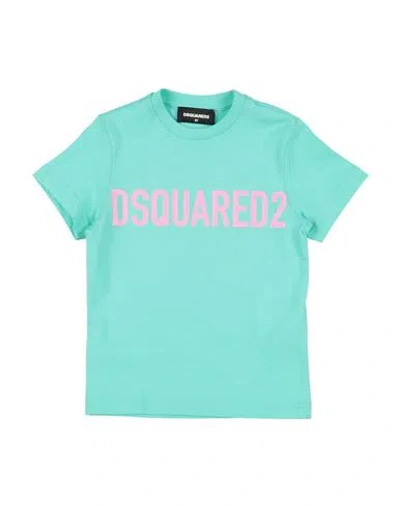 Dsquared2 Babies'  Toddler T-shirt Turquoise Size 4 Cotton In Blue