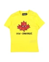Dsquared2 Newborn T-shirt Yellow Size 3 Cotton In Yellow