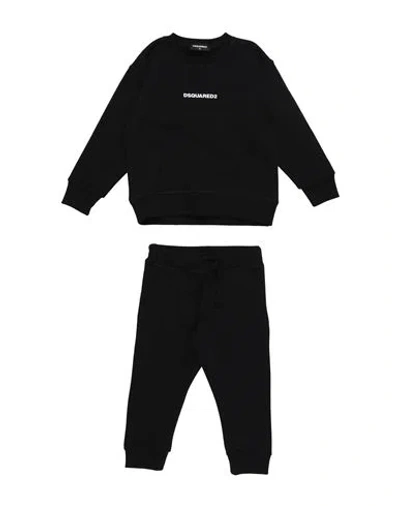 Dsquared2 Babies'  Toddler Tracksuit Black Size 6 Cotton In Animal Print