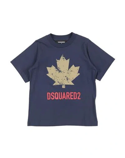 Dsquared2 Babies'  Toddler T-shirt Navy Size 6 Cotton, Nylon In Blue