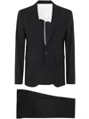Dsquared2 Wool Blend Single Breasted Suit With Satin Shawl Lapel In Black