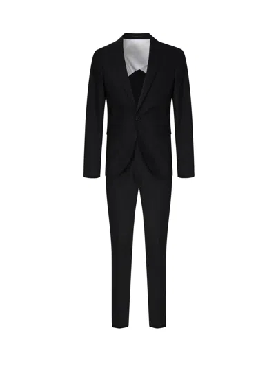 Dsquared2 Tokyo Stretch Wool Suit In Black