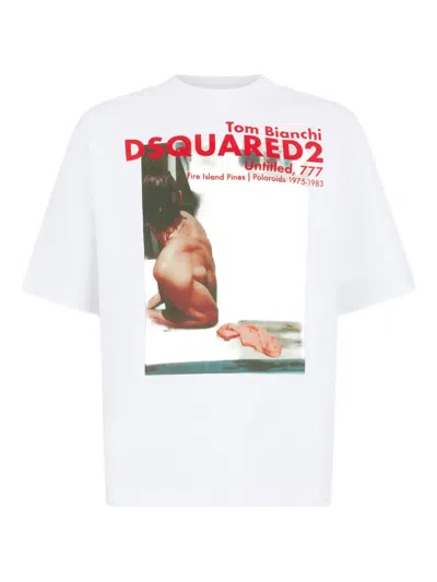 Dsquared2 Tom Bianchi Graphic T-shirt In White