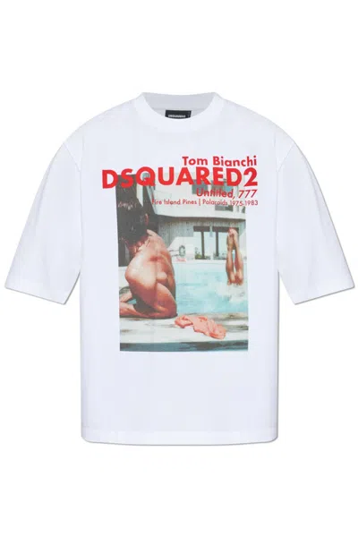 Dsquared2 Tom Bianchi Graphic T-shirt In White