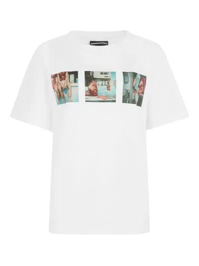 Dsquared2 Tom Bianchi Graphic-print T-shirt In White