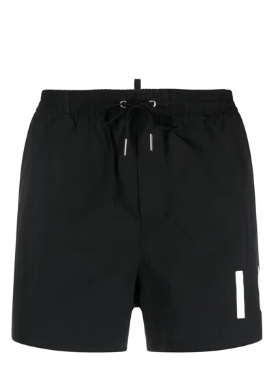 Dsquared2 Tonal Swim Shorts In Black