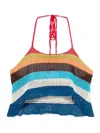 Dsquared2 Knitted Halterneck Cropped Top In Multi